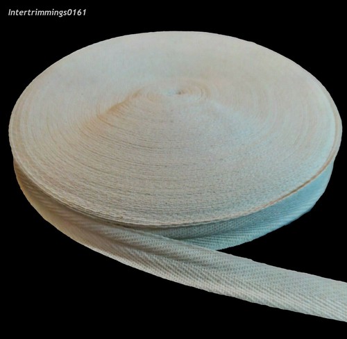 20mm uni tissage ecru coton - 20mm,