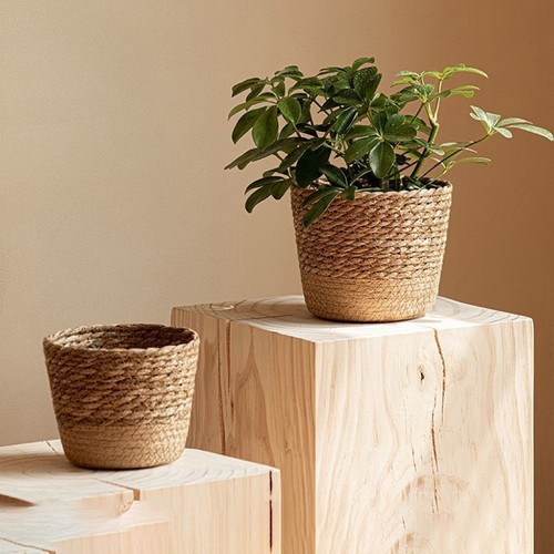 Pot fleurs tissage naturel - pot, de